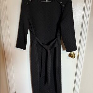 Elegant Black Quilted Dress